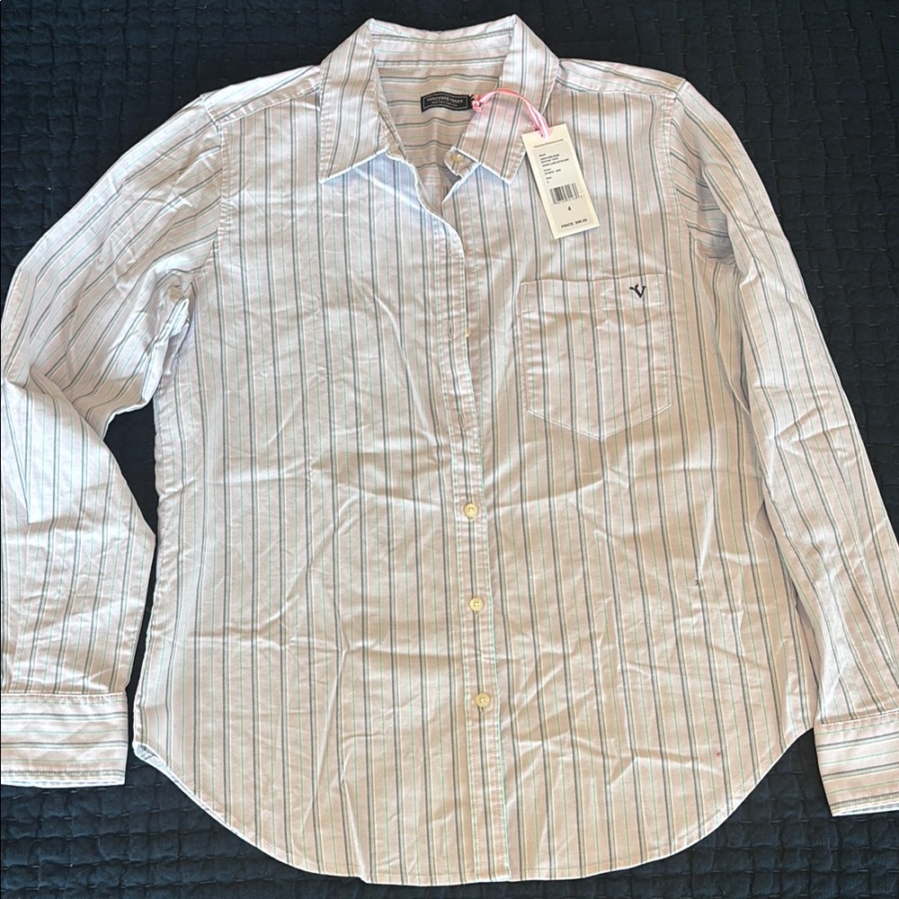 Women’s Striped Button-Down Shirt